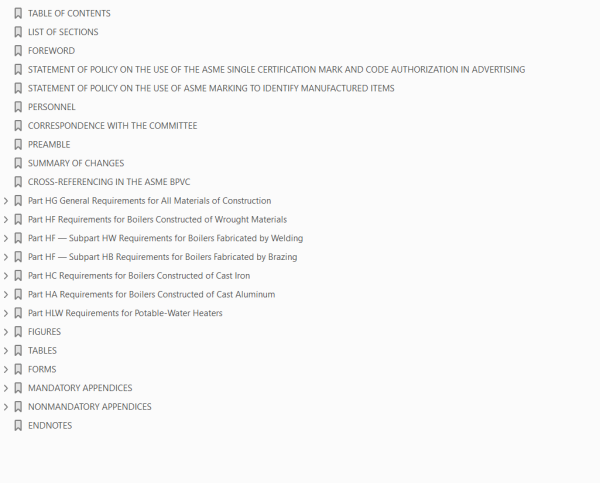 ASME Section IV bookmarks 1